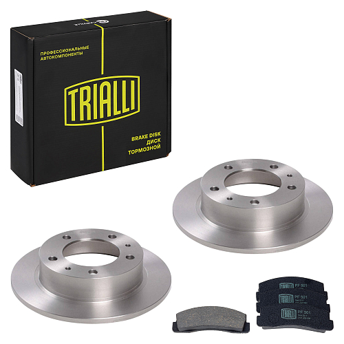 Комплект тормозных дисков и колодок для автомобилей Лада 21214 4x4 Urban (14-) передняя ось (диск тормозной 2 шт. + колодки тормозные 1 комплект)