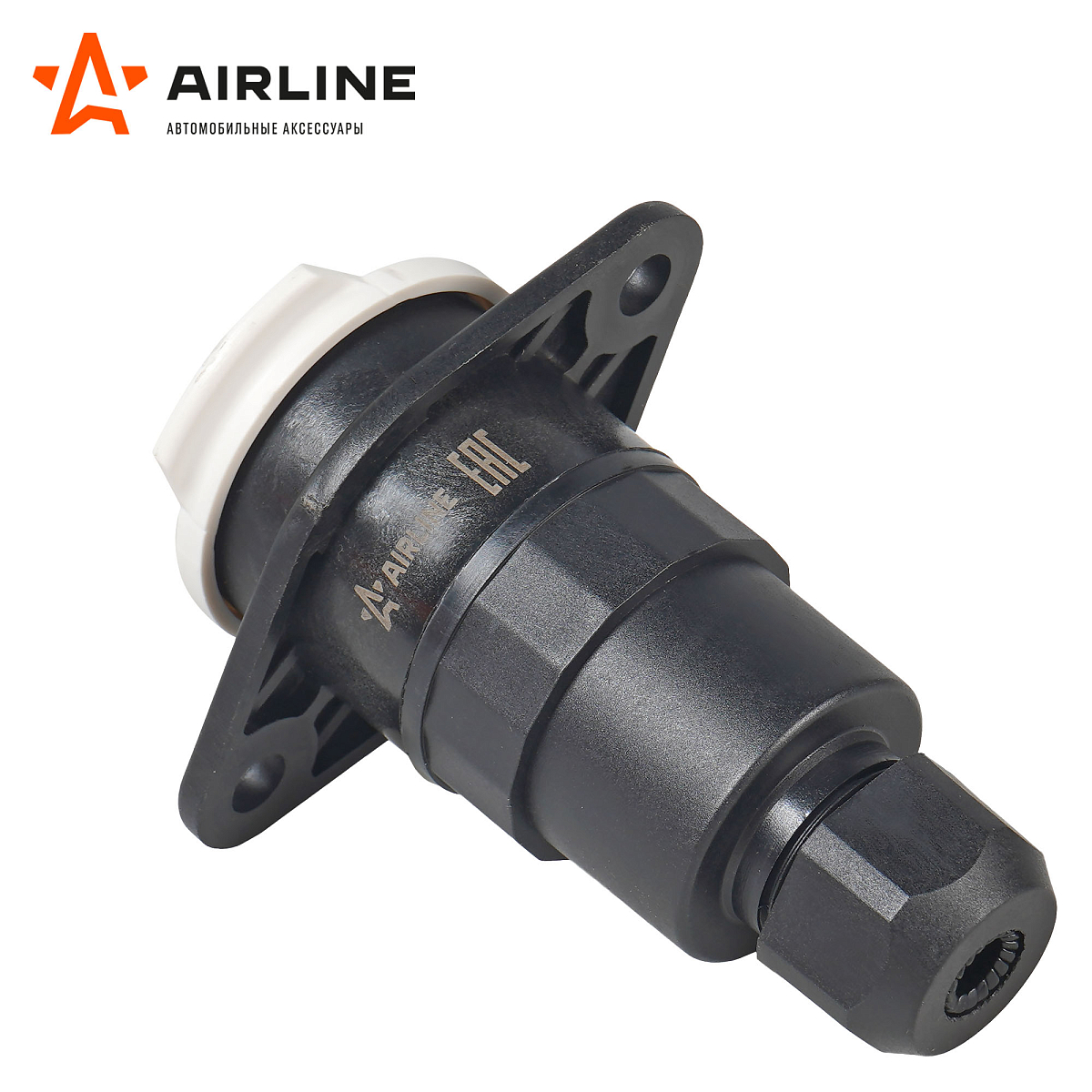 Розетка прицепа/тягача 24В тип-S 7 контактов пластик (гайка)