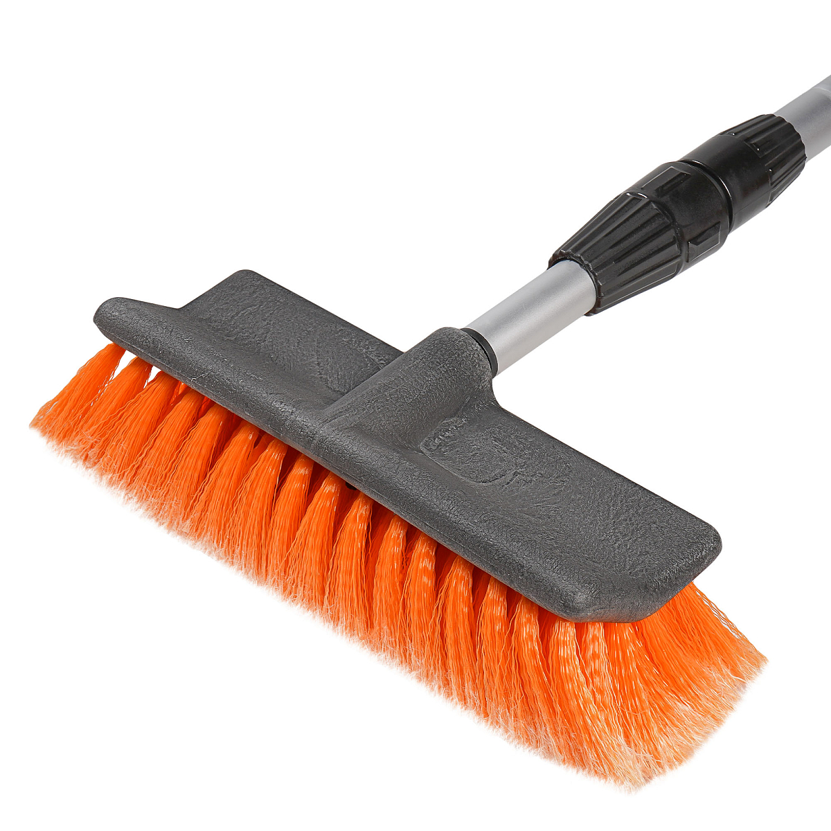 Швабра с насадкой для шланга, щеткой 25см и телескопической ручкой 160-300см