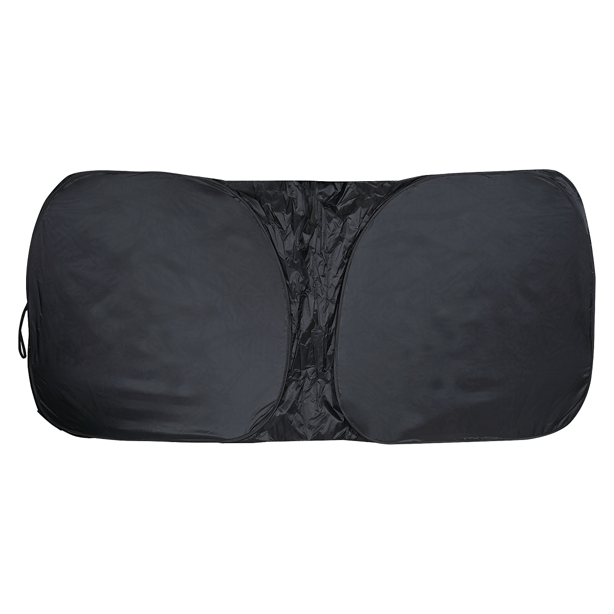 Шторка солнцезащит.(экран) 80*150см на лоб.стекло, складн.,c крепл.на зеркало, черн./сер.