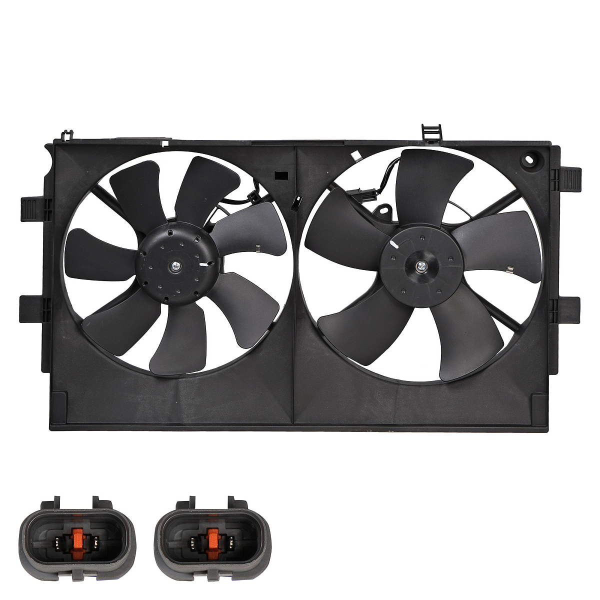 Электровентилятор охлаждения для автомобилей Mitsubishi Lancer X (07-)/Outlander XL (06-)/ASX (10-) (с кожухом)