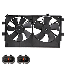 Электровентилятор охлаждения для автомобилей Mitsubishi Lancer X (07-)/Outlander XL (06-)/ASX (10-) (с кожухом)