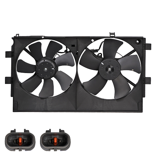 Электровентилятор охлаждения для автомобилей Mitsubishi Lancer X (07-)/Outlander XL (06-)/ASX (10-) (с кожухом)