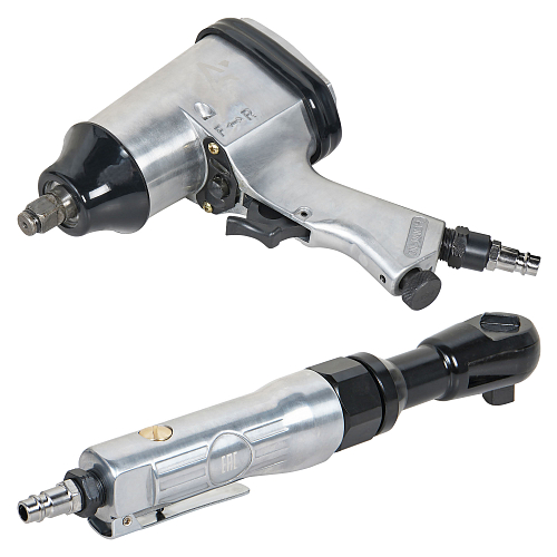 Гайковерт пневматический 1/2"DR 330Нм, трещотка 1/2"DR 61Нм, набор с головками 17 пр. кейс