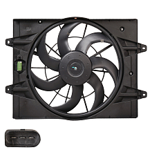 Электровентилятор охлаждения для автомобилей Chery Tiggo 4 Pro (19-)/Tiggo 7 Pro (20-)/Exeed LX (19-)/TXL (19-) 1.5T/1.6T (с кожухом)