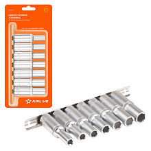 Набор головок 1/2"DR шестигранных глубоких 7пр. (8-14мм)