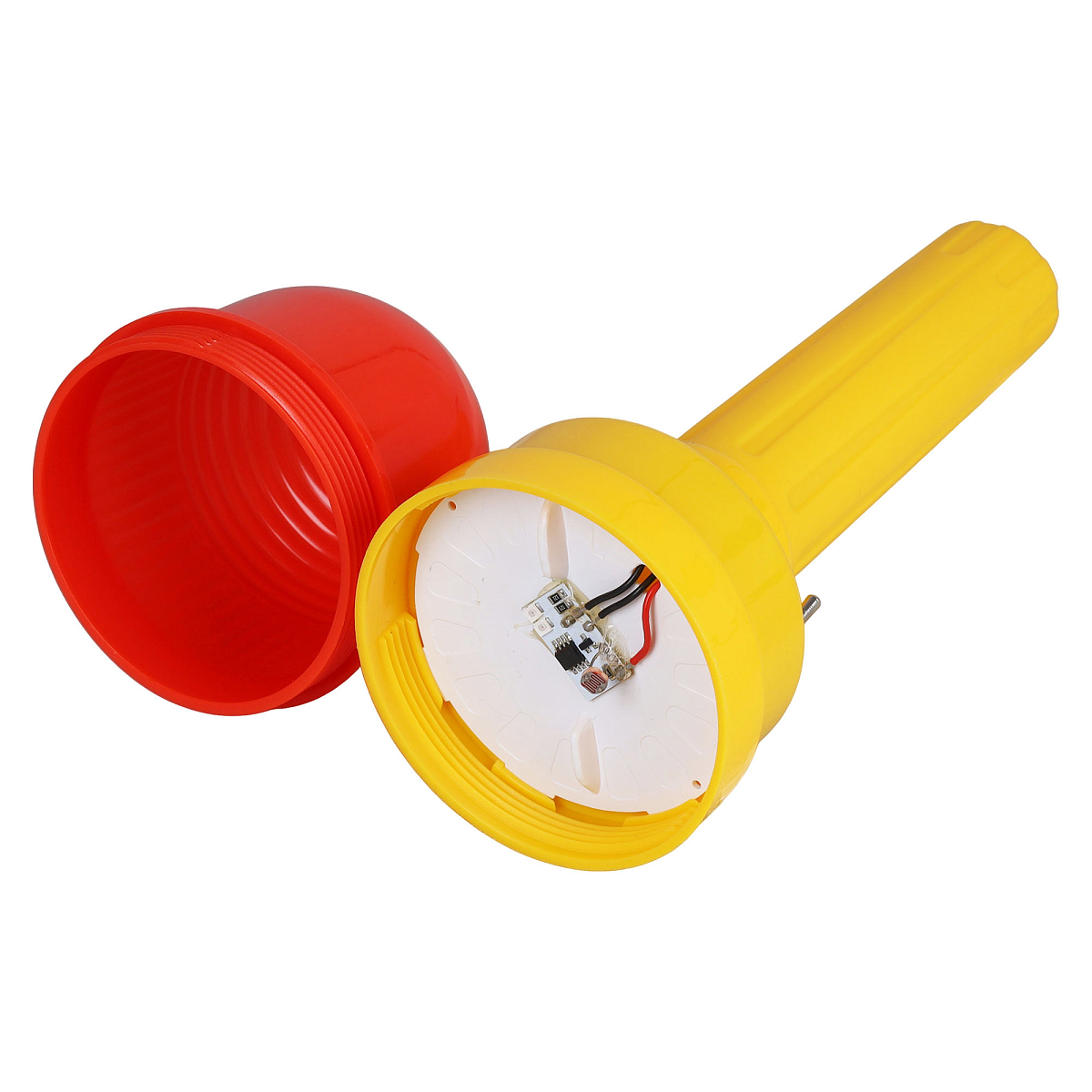 Фонарь сигнальный светодиодн. ФС-41.У, 250/85мм с фотоэл-том для конусов/вех/барьер.,столб., пластик, красн.