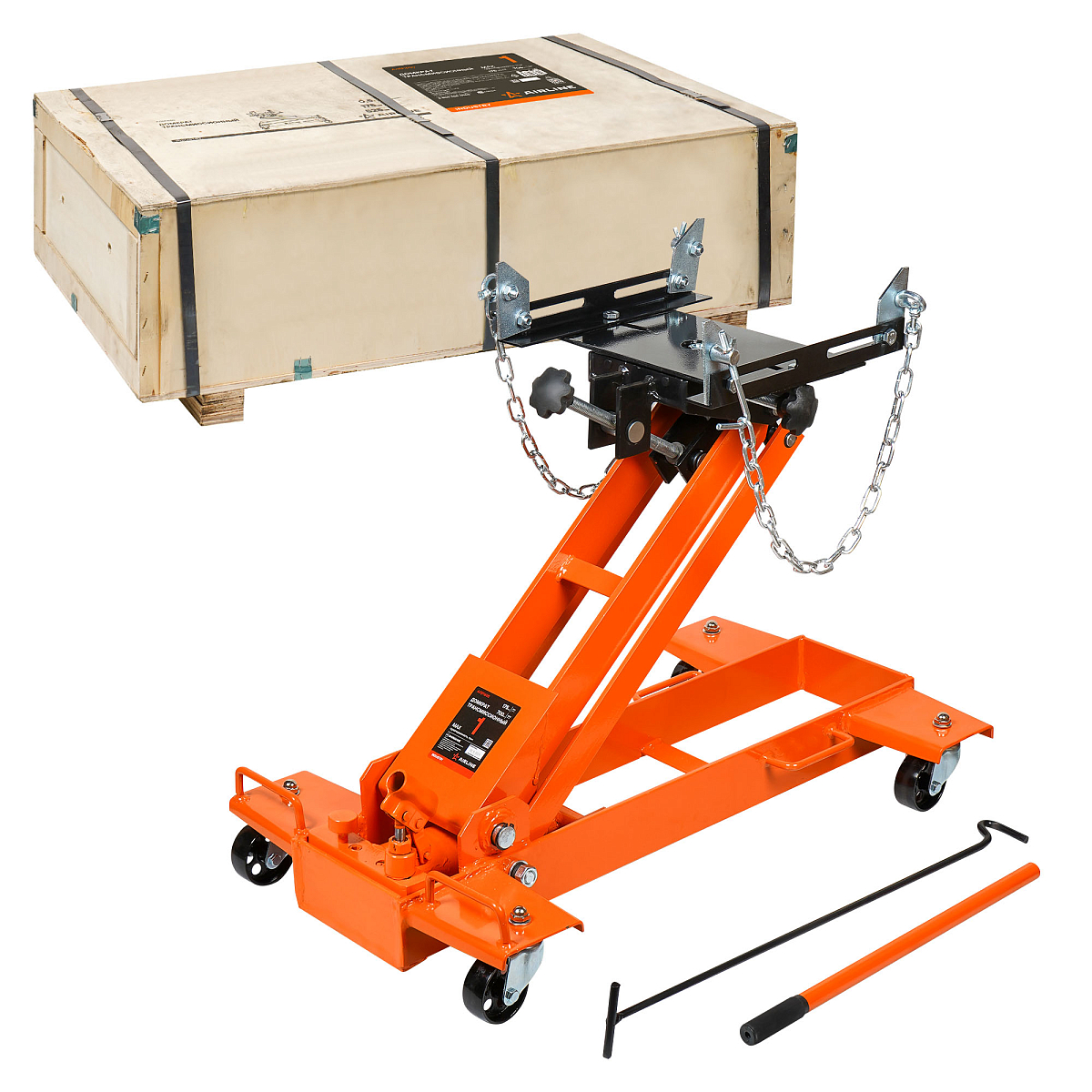 Домкрат подкатной трансмиссионный 1т 175-700мм