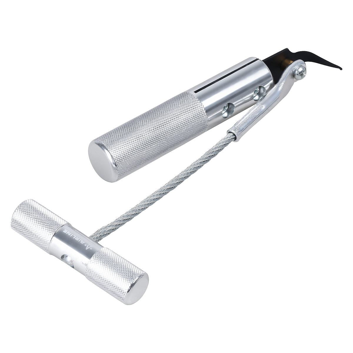 Инструмент для демонтажа стекол, набор 7пр. (нож, рукоять 2шт., струна, съем. клипс, съем. молдингов, шило)