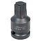 Головка ударная торцевая 1/2"DR внешний TORX T60, L=45мм