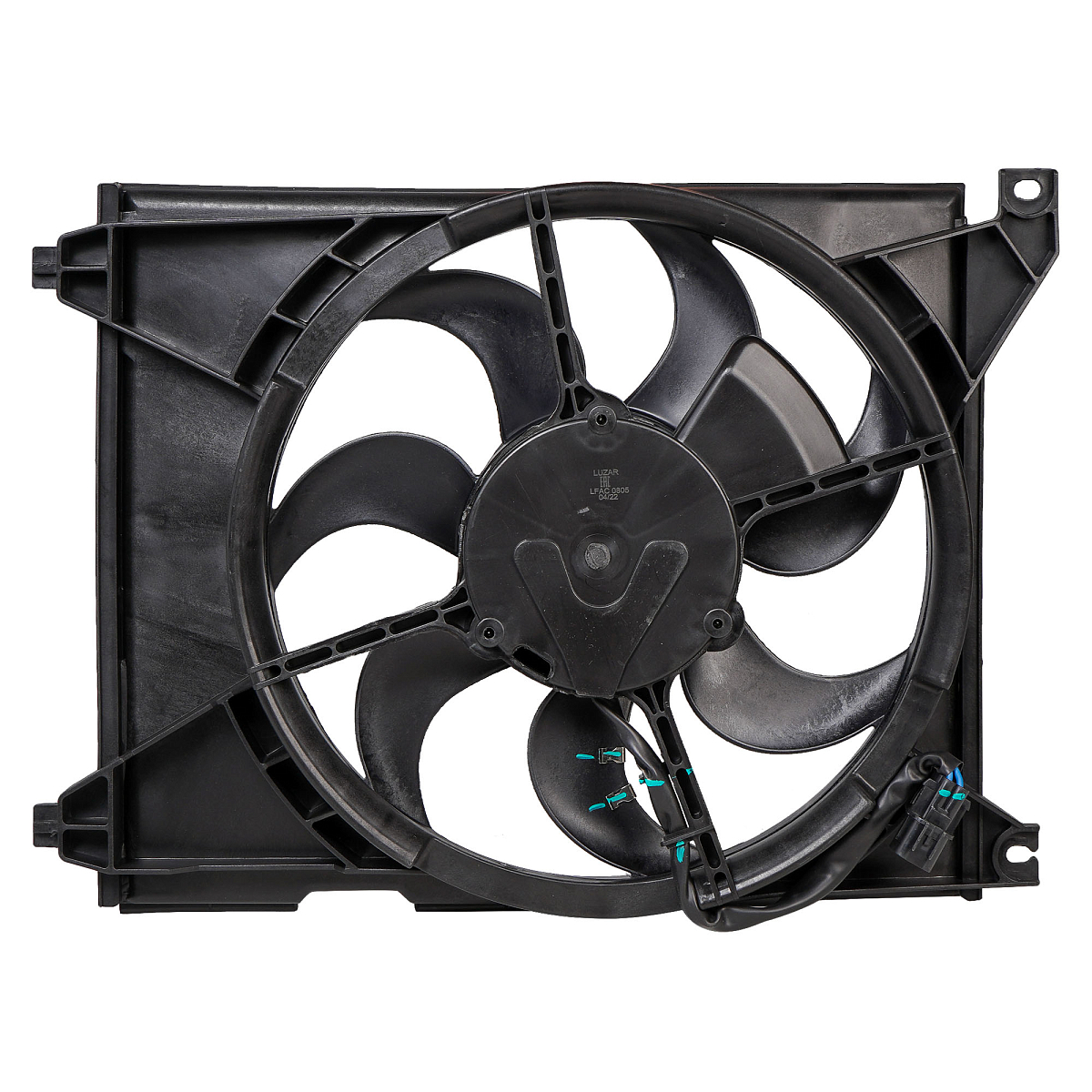 Электровентилятор кондиционера для автомобилей Hyundai Sonata (EF) (98-) (с кожухом) (4-х конт.)