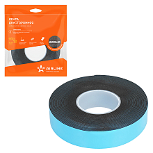 Лента двусторонняя клейкая (скотч), 20мм*5м, акриловая вспененная основа, черная