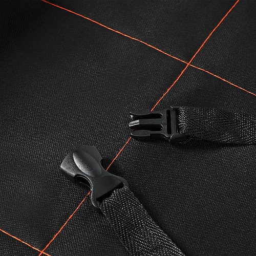 Накидка защ. под детское автокресло (108*46 см) со спинкой, с карманом, полиэстер, черн.