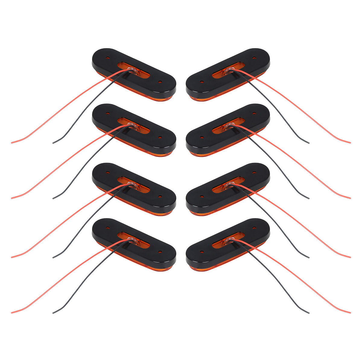 Огонь габаритный светодиодный, 12/24В, оранжевый, комплект 8 шт. МП-серия