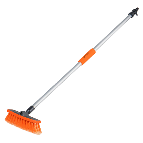 Швабра с насадкой для шланга, щеткой 20см и ручкой 110см