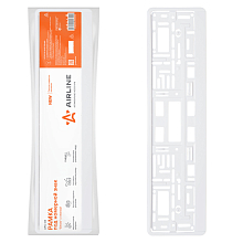 Рамка под номерной знак "Белая", с планкой