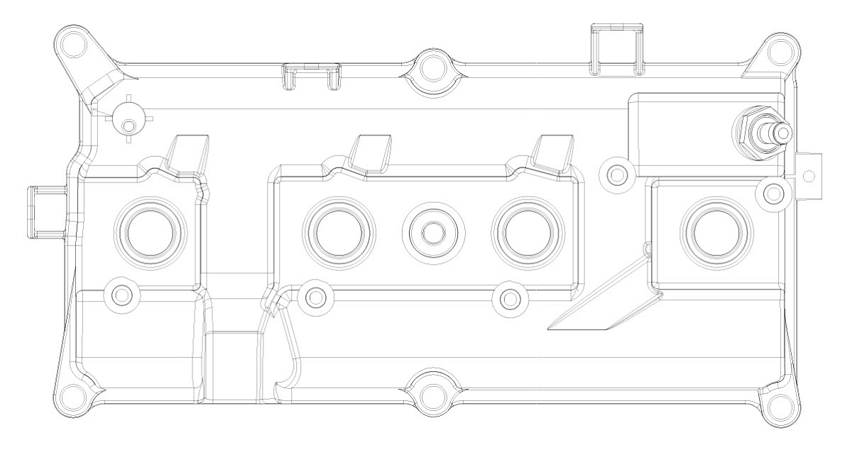 Крышка клапанная для автомобилей Nissan Qashqai (06-)/X-Trail (T31) (07-) 2.0i (с прокл.)