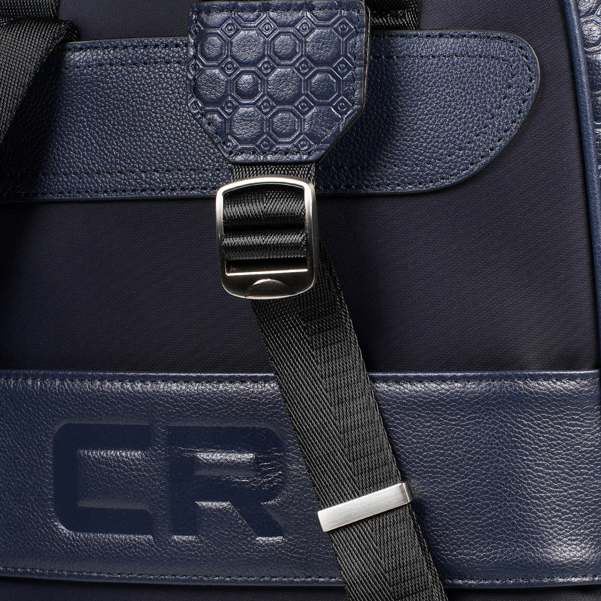 Рюкзак кожаный синий CR