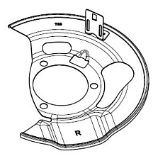 Кожух переднего правого тормозного диска для автомобилей Chevrolet Captiva (06-) / Opel Antara (06-)