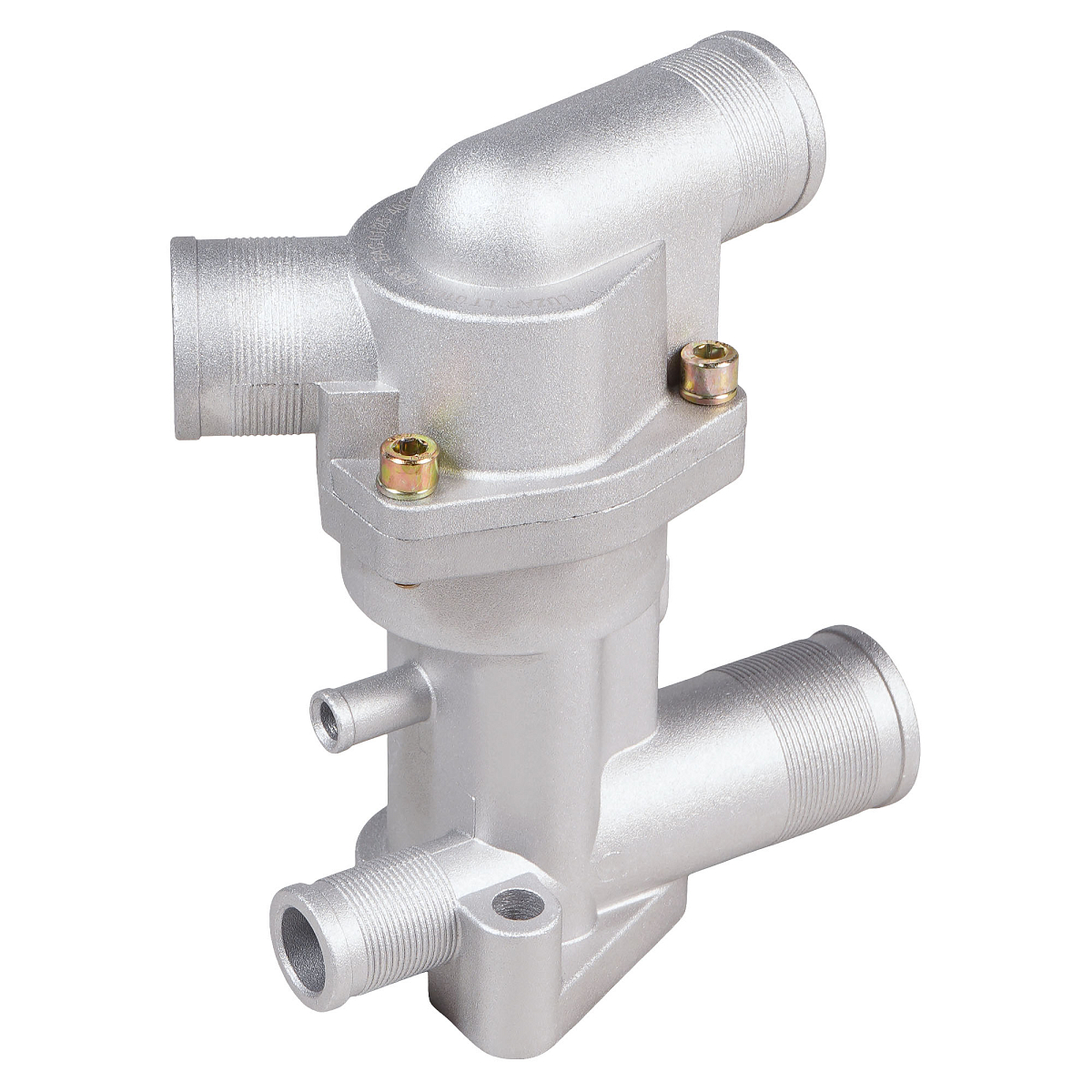 Термостат для автомобилей 21082-11 (5 патрубков) (инж. с 2003г.) (с алюминиевым корпусом; обрезиненный клапан)