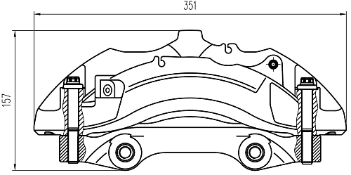 Суппорт тормозной для автомобилей Audi Q7 (15-)/Q8 (18-) передний правый d=35/38мм
