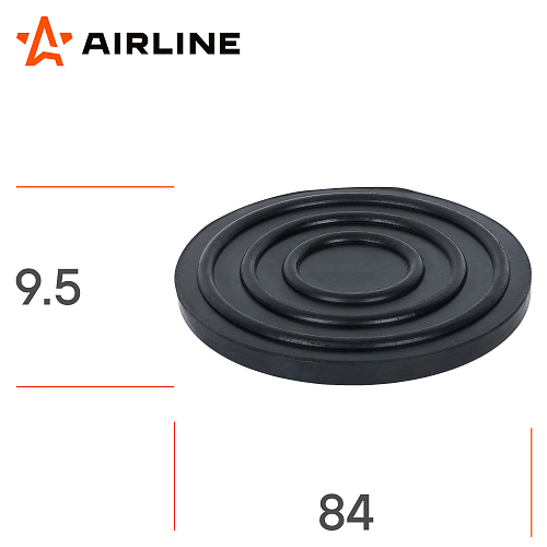 Накладка на домкрат подкатной INDUSTRY D84мм, H9.5мм