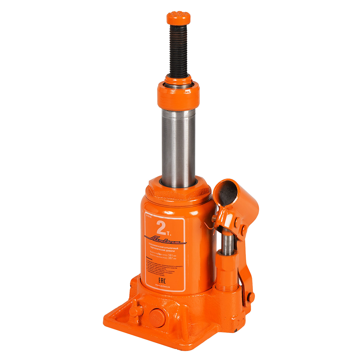 Домкрат телескопич. 2т 161-387мм, сумка