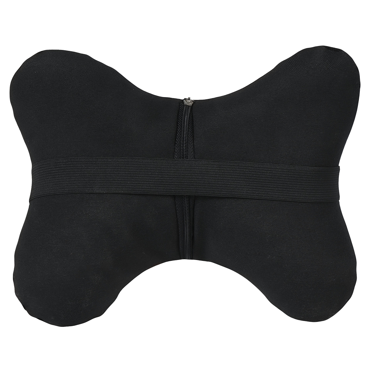 Подушка-косточка на подгол."Алькантара", ткань, 1 шт., черная