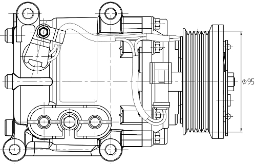 Компрессор кондиционера для автомобилей Ford Fusion (02-)/Fiesta (01-)