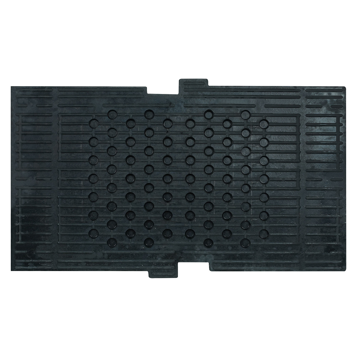 Лежачий полицейский ИДН 900мм(1), средний элемент, со световозвр., резина, черный