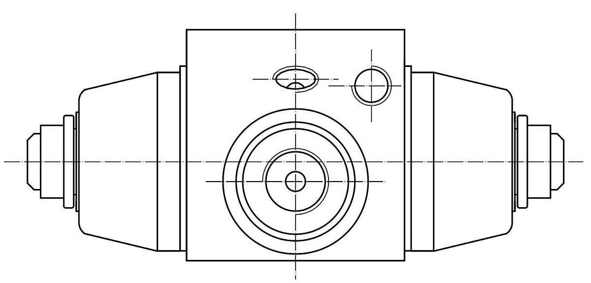 Цилиндр тормозной для автомобилей Audi 80 (78-) / VW Golf III (91-) / Polo (94-) задний левый / правый d=15.9мм (алюминий)