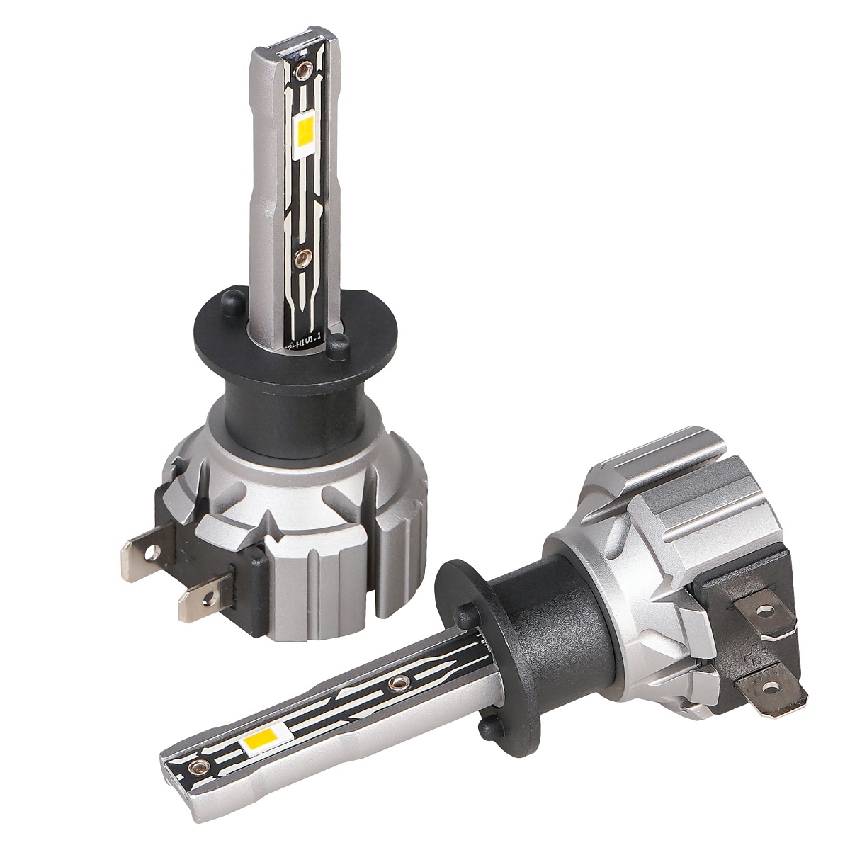 Лампа светодиодная H1 STANDARD, 17Вт, 4000Лм (2000Лм x 2), 3000К (Желтый), 12В, комплект 2 шт. МП-серия