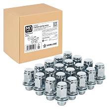 Гайка колесная M12x1,5x47, несъемная шайба, ключ 21, закрытая, хром, 20 шт для а/м Toyota/Lexus