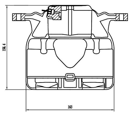 Суппорт тормозной для автомобилей Geely Monjaro (21-) передний левый d=60мм