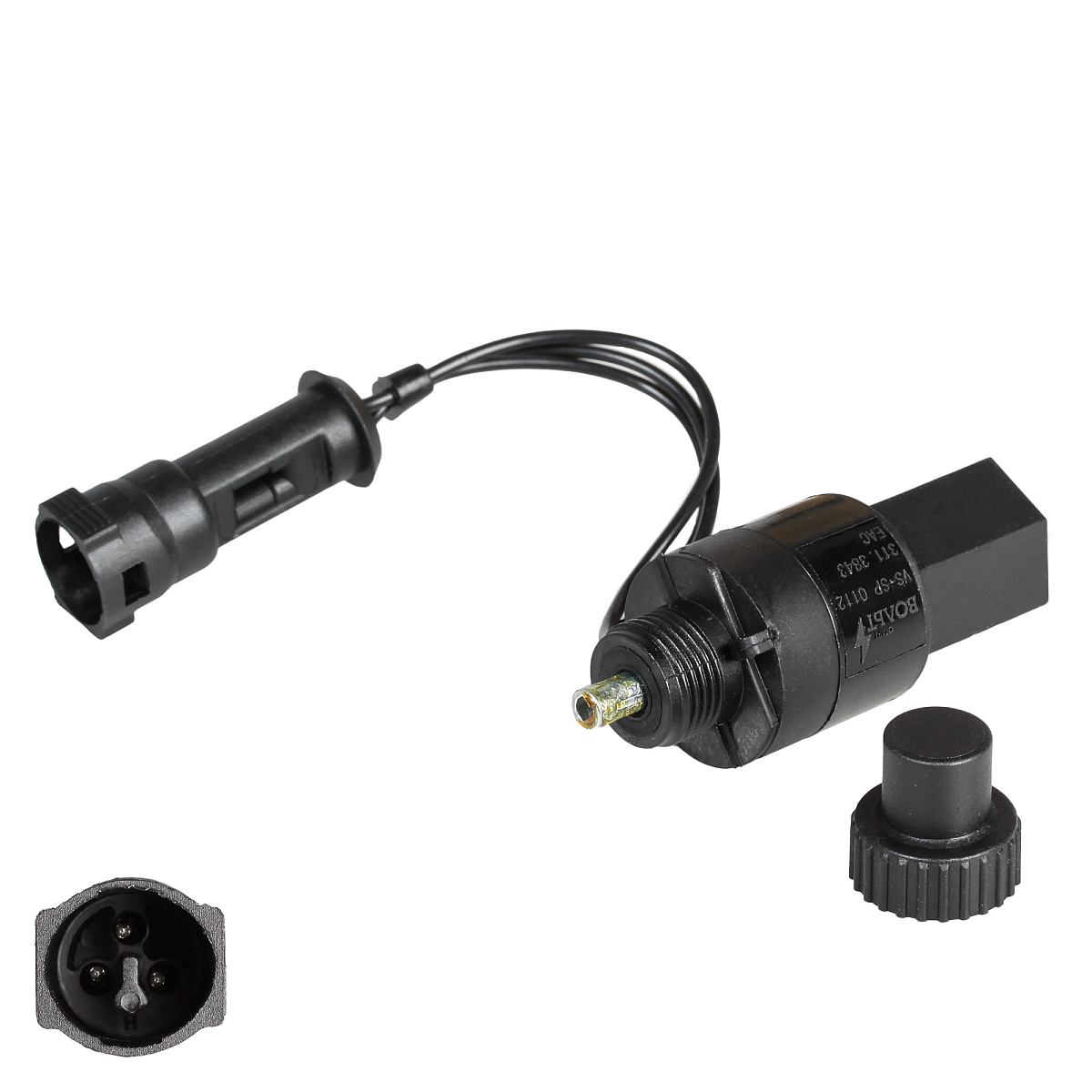 Датчик скорости (GM, 6 импульсов, с проводом, круглый разъем) для автомобилей Лада 2110-2112/2113-2115