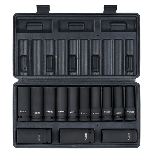 Набор головок ударных 1/2"DR L=78мм, 13пр. (10-24мм) пласт.кейс