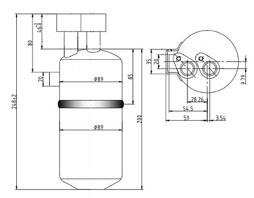 Ресивер-осушитель конденсора для автомобилей Megane/Scenic II (02-)