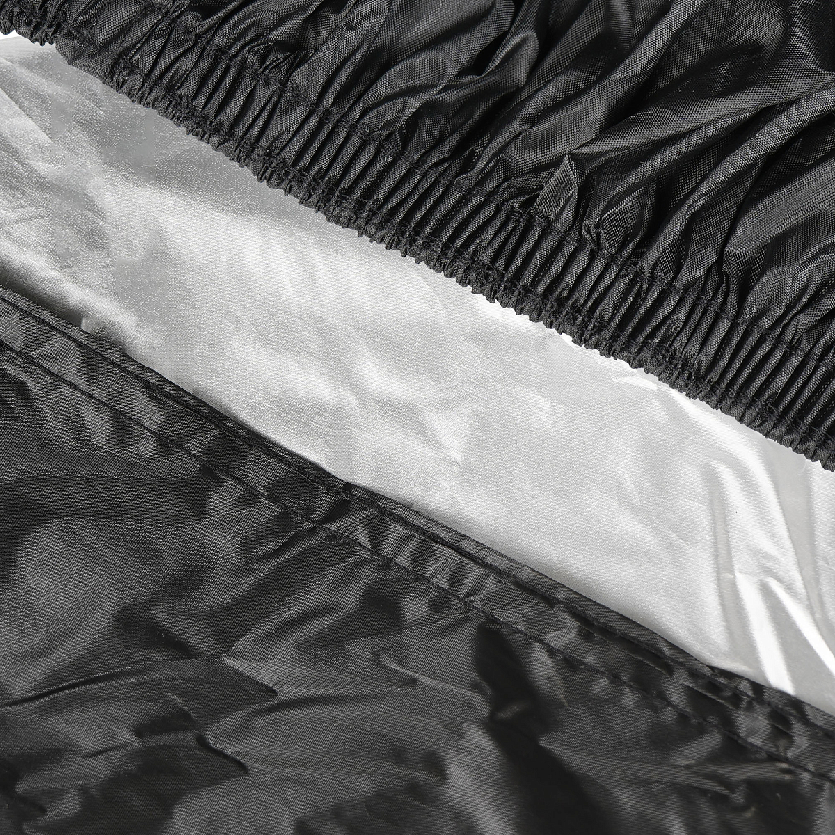 Чехол-тент на мотоцикл защитный M (225х90х110см), люверс под замок, черный