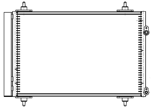 Радиатор кондиционера для автомобилей Peugeot 307 (00-)/308 (07-)/408 (10-)