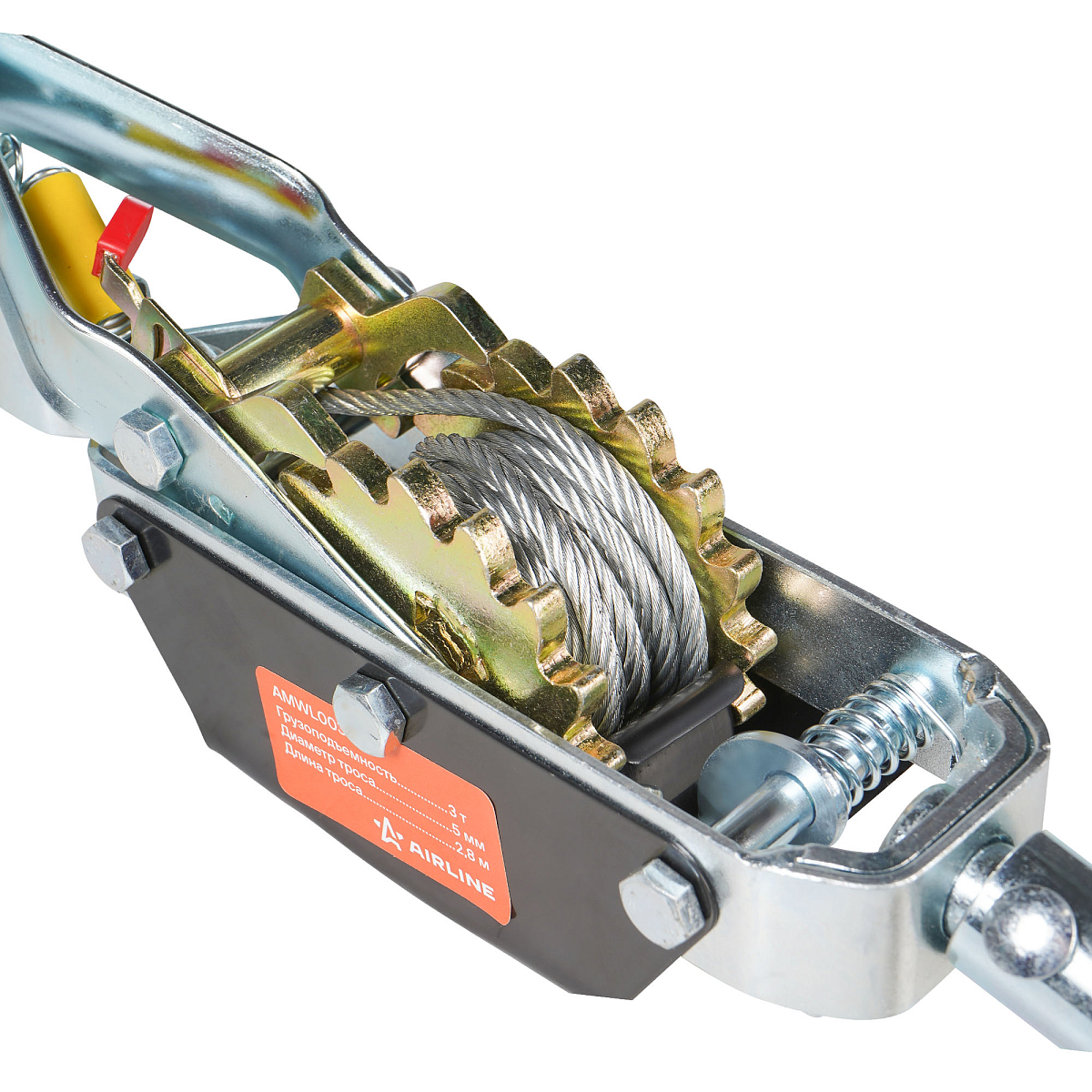 Лебедка ручная рычажная с двойным храповым механизмом 3 т, 2,8 м