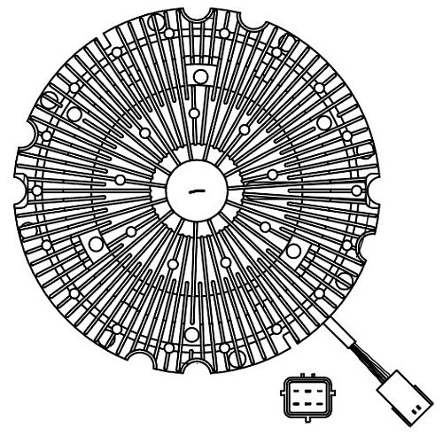 Муфта вязкостная для автомобилей Foton Auman EST A (BJ4189) (17-) 11.8D (электронное управление, без крыльчатки)
