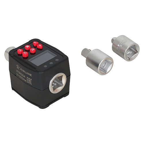 Адаптер динамометрический цифровой 1/2" 10-200Нм, с переходниками (1/4", 3/8"), кейс