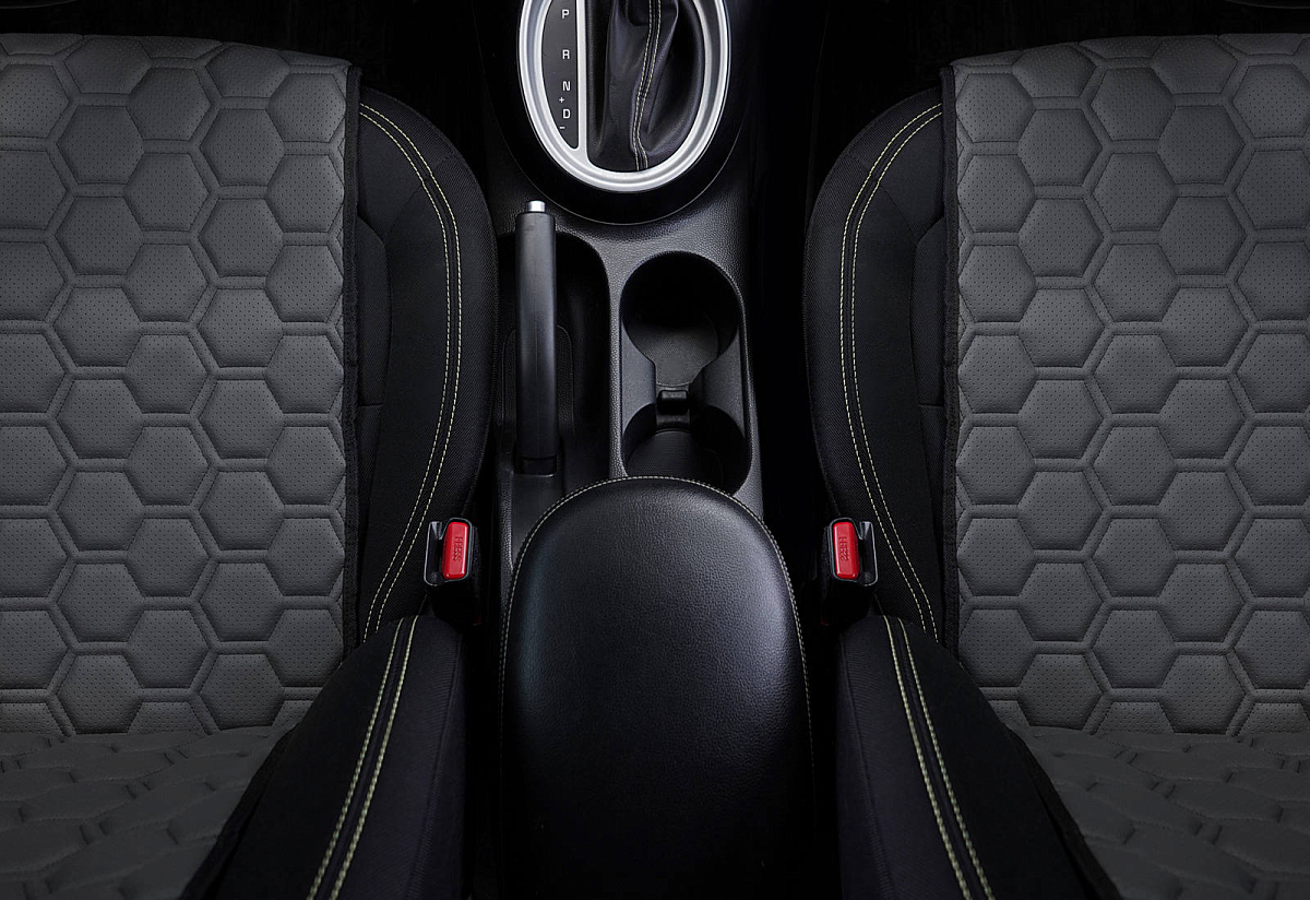 Накидки "Алькантара", передние (2 шт.), экокожа с перфорацией, серые