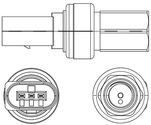 Датчик давления хладагента для автомобилей VW Polo Sedan (11-)/Skoda Rapid (13-)
