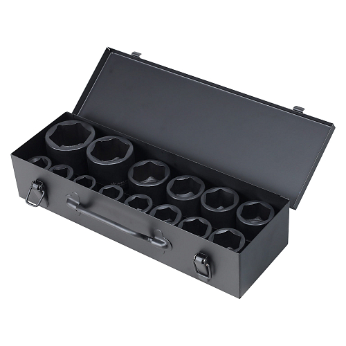 Набор головок ударных 3/4"DR L=56мм, 14пр. (17-50мм) мет. кейс МП-серия