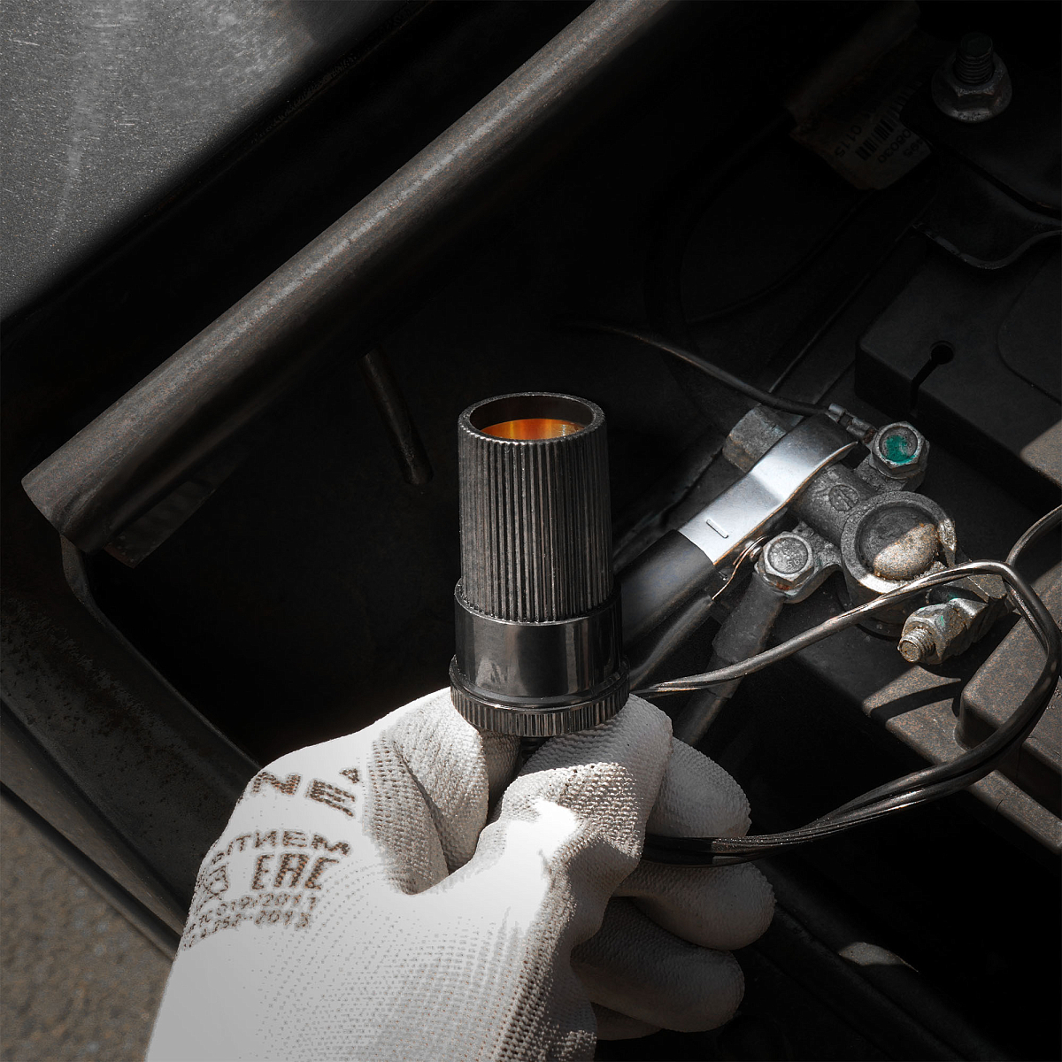 Удлинитель переходник прикуривателя с крокодилами 5А, кабель 30 см