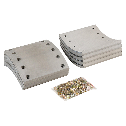 Накладка тормозной колодки для прицепов BPW/SAF (WVA 19094) ремкомплект 8 шт. R1 с заклёпками