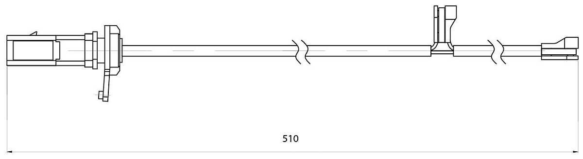 Датчик износа передних тормозных колодок для автомобилей Audi Q7 (15-) L=510