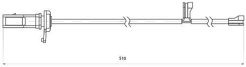 Датчик износа передних тормозных колодок для автомобилей Audi Q7 (15-) L=510