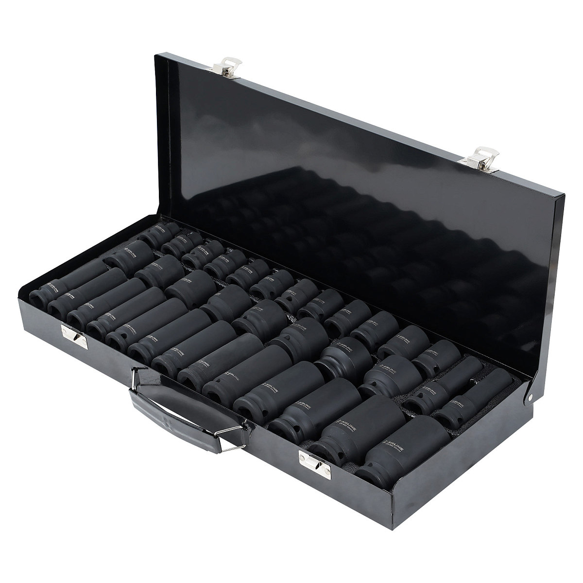 Набор головок ударных 1/2"DR L=78мм и L=38мм, 35пр. (8-32мм) металл.кейс